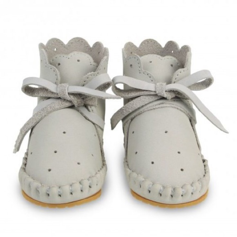 DONSJE PINA BOOTIES JOLIE NUBUCK LEATHER rubber flex soles cream/bone/ecru